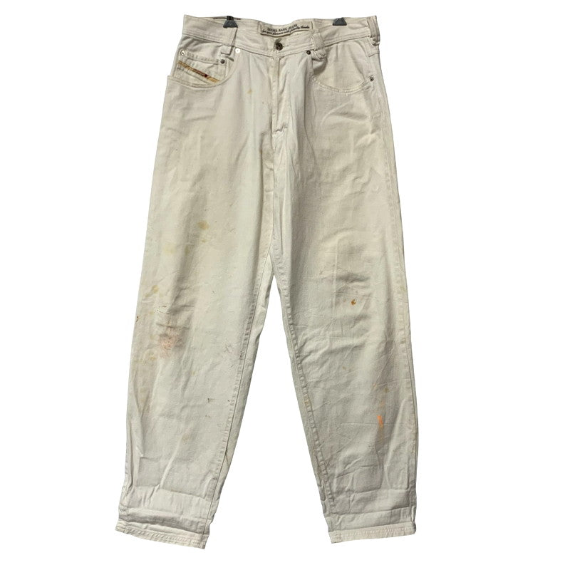 【現状渡し品】【メンズ】 DIESEL ディーゼル BUTTON FLY BUGGY DENIM PANTS ボタンフライ バギーデニムパンツ イタリア製 ボトムス 152-250527-as-28-izu サイズ：36 カラー：ホワイト 万代Net店