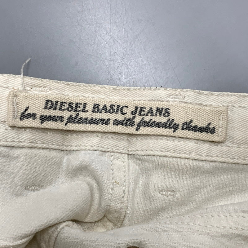 【現状渡し品】【メンズ】 DIESEL ディーゼル BUTTON FLY BUGGY DENIM PANTS ボタンフライ バギーデニムパンツ イタリア製 ボトムス 152-250527-as-28-izu サイズ：36 カラー：ホワイト 万代Net店