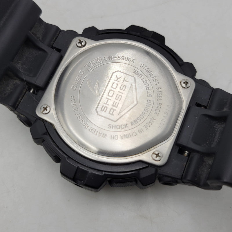 【中古品】【メンズ/レディース】 G-SHOCK ジーショック 8900 SERIES GW-8900A 8900シリーズ タフソーラー デジタル 腕時計 196-250529-as-25-izu サイズ：55.1 × 52.5 × 16.3 mm カラー：ブラック 万代Net店