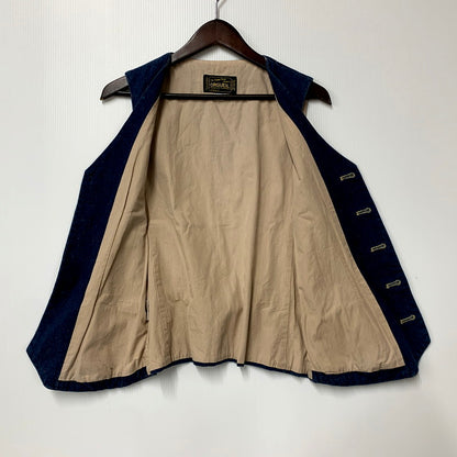 【中古品】【メンズ】 ORGUEIL オルゲイユ NEP DENIM GILET OR-4008 ネップ デニム ジレ ベスト トップス 145-250527-as-22-izu サイズ：36 カラー：インディゴ 万代Net店