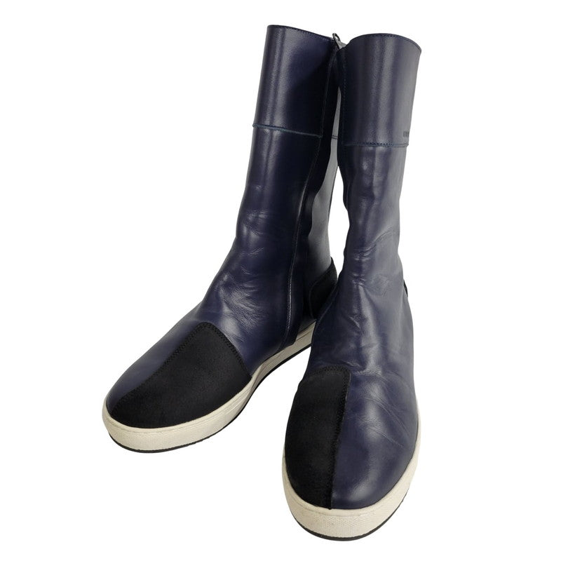 【中古品】【メンズ/レディース】 KADOYA カドヤ LEATHER HIGH SNEAKER レザー ハイスニーカー シューズ 靴 164-250523-ay-04-izu サイズ：26cm カラー：ネイビー 万代Net店