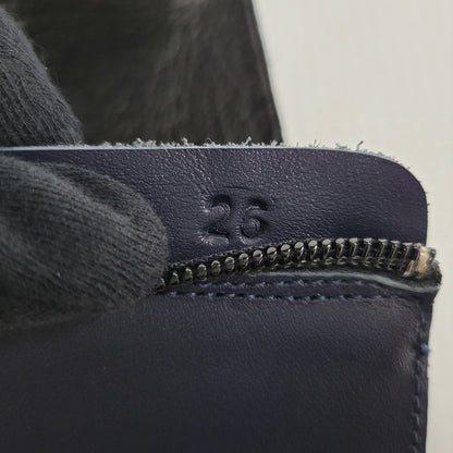 【中古品】【メンズ/レディース】 KADOYA カドヤ LEATHER HIGH SNEAKER レザー ハイスニーカー シューズ 靴 164-250523-ay-04-izu サイズ：26cm カラー：ネイビー 万代Net店