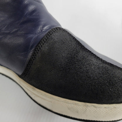 【中古品】【メンズ/レディース】 KADOYA カドヤ LEATHER HIGH SNEAKER レザー ハイスニーカー シューズ 靴 164-250523-ay-04-izu サイズ：26cm カラー：ネイビー 万代Net店