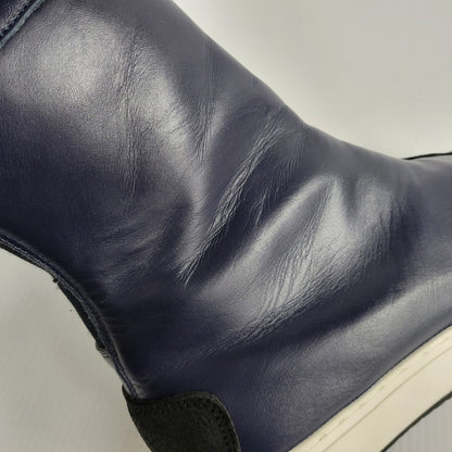 【中古品】【メンズ/レディース】 KADOYA カドヤ LEATHER HIGH SNEAKER レザー ハイスニーカー シューズ 靴 164-250523-ay-04-izu サイズ：26cm カラー：ネイビー 万代Net店