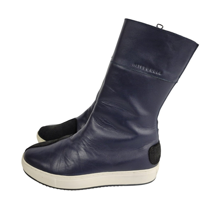 【中古品】【メンズ/レディース】 KADOYA カドヤ LEATHER HIGH SNEAKER レザー ハイスニーカー シューズ 靴 164-250523-ay-04-izu サイズ：26cm カラー：ネイビー 万代Net店