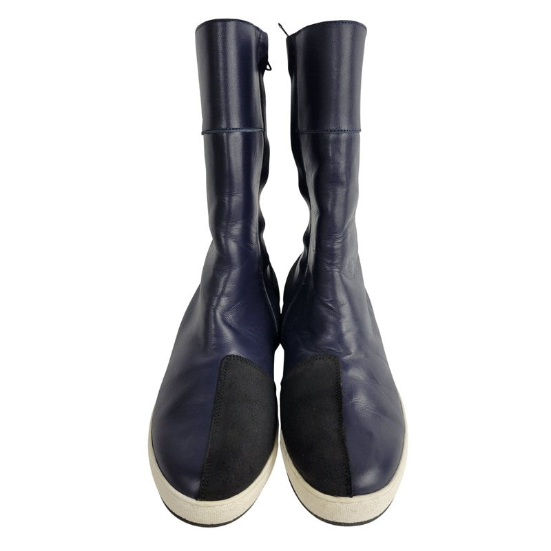 【中古品】【メンズ/レディース】 KADOYA カドヤ LEATHER HIGH SNEAKER レザー ハイスニーカー シューズ 靴 164-250523-ay-04-izu サイズ：26cm カラー：ネイビー 万代Net店