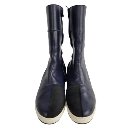 【中古品】【メンズ/レディース】 KADOYA カドヤ LEATHER HIGH SNEAKER レザー ハイスニーカー シューズ 靴 164-250523-ay-04-izu サイズ：26cm カラー：ネイビー 万代Net店