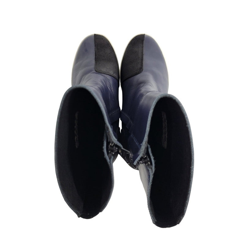 【中古品】【メンズ/レディース】 KADOYA カドヤ LEATHER HIGH SNEAKER レザー ハイスニーカー シューズ 靴 164-250523-ay-04-izu サイズ：26cm カラー：ネイビー 万代Net店