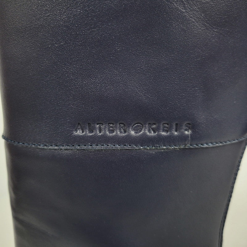 【中古品】【メンズ/レディース】 KADOYA カドヤ LEATHER HIGH SNEAKER レザー ハイスニーカー シューズ 靴 164-250523-ay-04-izu サイズ：26cm カラー：ネイビー 万代Net店