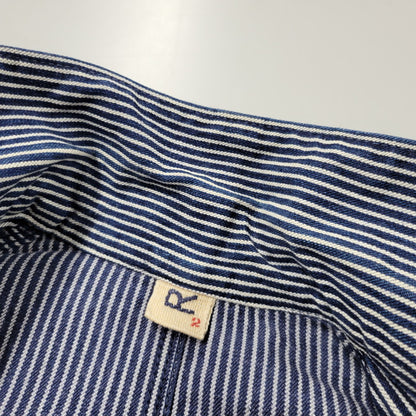 【中古品】【メンズ】 45RPM フォーティーファイブアールピーエム DENIM HICKORY COVERALLS 5-06-1057 デニム ヒッコリー カバーオール ジャケット アウター 145-250524-as-05-izu サイズ：2 カラー：ブルー×ホワイト 万代Net店