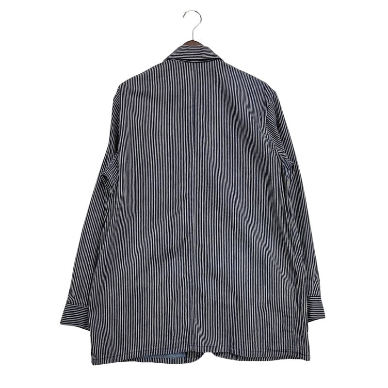 【中古品】【メンズ】 45RPM フォーティーファイブアールピーエム DENIM HICKORY COVERALLS 5-06-1057 デニム ヒッコリー カバーオール ジャケット アウター 145-250524-as-05-izu サイズ：2 カラー：ブルー×ホワイト 万代Net店