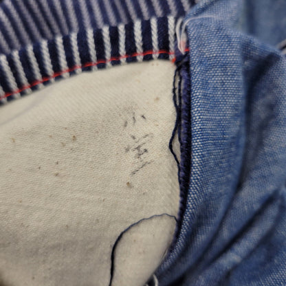 【中古品】【メンズ】 45RPM フォーティーファイブアールピーエム DENIM HICKORY COVERALLS 5-06-1057 デニム ヒッコリー カバーオール ジャケット アウター 145-250524-as-05-izu サイズ：2 カラー：ブルー×ホワイト 万代Net店