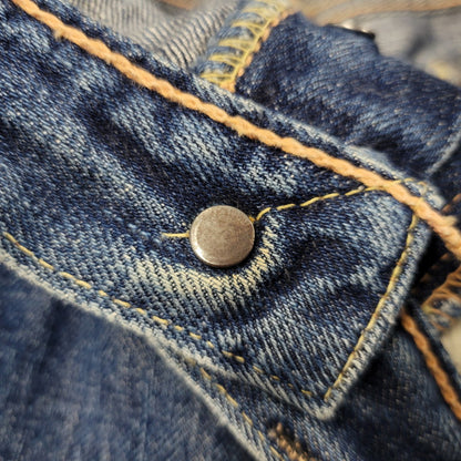 【中古品】【メンズ】 DENIM PANTS 1001XX デニムパンツ 水牛パッチ ジーンズ ボトムス 156-250524-as-08-izu サイズ：28×34 カラー：インディゴ 万代Net店