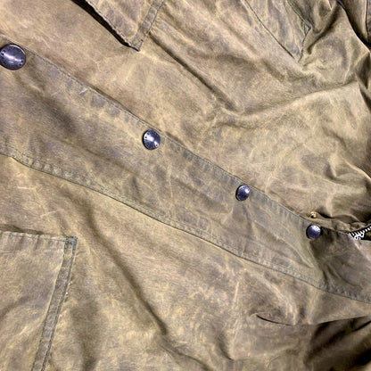 【現状渡し品】【メンズ】 Barbour バーブァー A200 ENGLAND製 1988年製 3ワラント 80S BORDER OILED JACKET 80年代 ボーダー オイルドジャケット アウター 長袖 144-250525-ma-05-izu サイズ：C42/107cm カラー：カーキ系 万代Net店