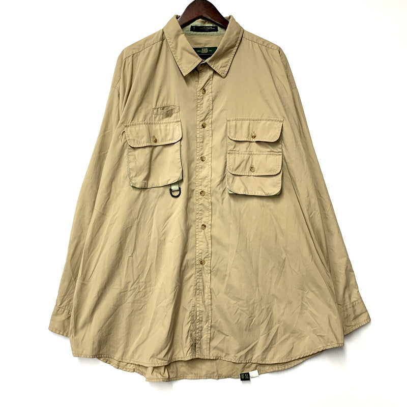 【中古品】【メンズ】 ORVIS オービス 90S NYLON SAFARI SHIRT オービス 90年代 ナイロンサファリシャツ トップス 長袖 146-250528-ma-19-izu サイズ：XXL カラー：ベージュ 万代Net店