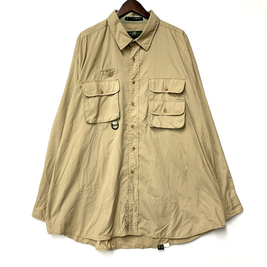 【中古品】【メンズ】 ORVIS オービス 90S NYLON SAFARI SHIRT オービス 90年代 ナイロンサファリシャツ トップス 長袖 146-250528-ma-19-izu サイズ：XXL カラー：ベージュ 万代Net店