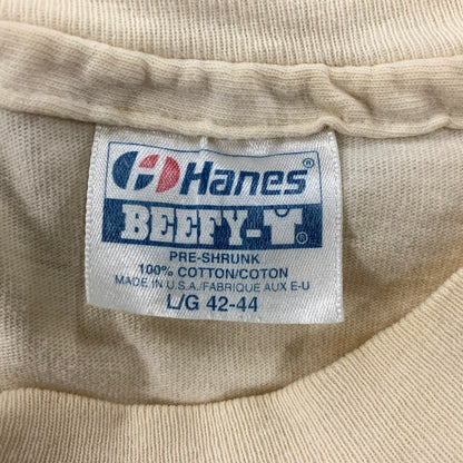 【中古品】【メンズ】 HANES ヘインズ GARTH BROOKS c1991 SS TEE ショートスリーブ Tシャツ USA製 両シングル 半袖 トップス 146-250527-as-41-izu サイズ：L カラー：クリーム系 万代Net店