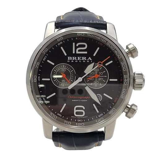 【中古品】【メンズ/レディース】 BRERA OROLOGI ブレラオロロジ DINAMICO QUARTZ WATCH BRDIC4401 ディナミコ クオーツ 腕時計 197-250526-as-16-izu カラー：ブラック×シルバー×ネイビー 万代Net店