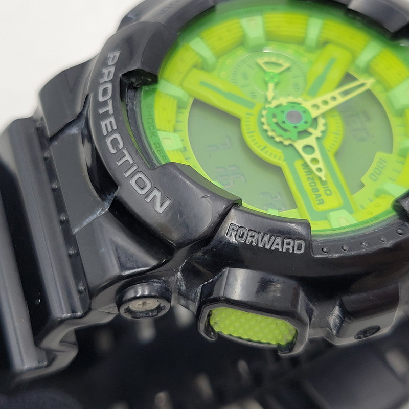 【中古品】【メンズ/レディース】 G-SHOCK ジーショック ANALOG-DIGITAL WATCH GA-110B アナログ デジタル 腕時計 196-250716-as-27-izu カラー：グリーン系×ブラック 万代Net店