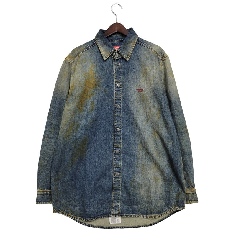 【中古美品】【メンズ】 DIESEL ディーゼル LS DENIM SHIRT JP-D-SIMPLY-OVER CAMICIA P01149 ロングスリーブ デニムシャツ 長袖 トップス 141-250526-as-05-izu サイズ：S カラー：インディゴ 万代Net店