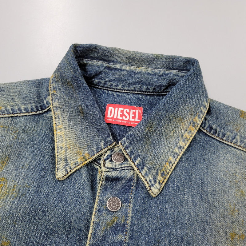 【中古美品】【メンズ】 DIESEL ディーゼル LS DENIM SHIRT JP-D-SIMPLY-OVER CAMICIA P01149 ロングスリーブ デニムシャツ 長袖 トップス 141-250526-as-05-izu サイズ：S カラー：インディゴ 万代Net店