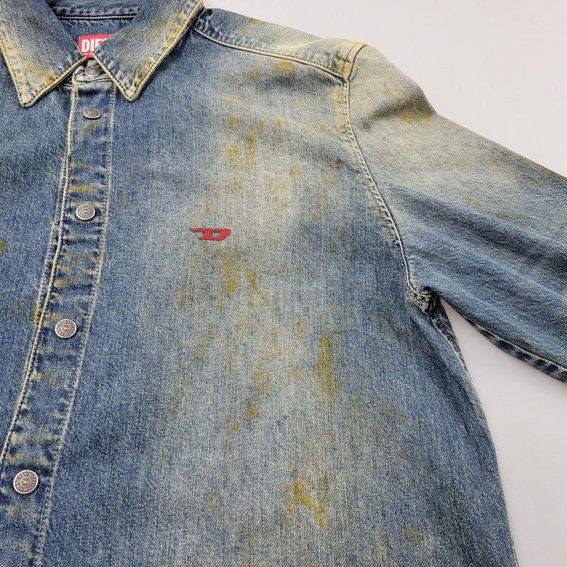 【中古美品】【メンズ】 DIESEL ディーゼル LS DENIM SHIRT JP-D-SIMPLY-OVER CAMICIA P01149 ロングスリーブ デニムシャツ 長袖 トップス 141-250526-as-05-izu サイズ：S カラー：インディゴ 万代Net店