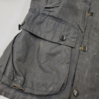 【現状渡し品】【メンズ】 Barbour バーブァー BORDER OILED JACKET ボーダー オイルドジャケット 英国製 アウター 144-250526-as-06-izu カラー：ブラック系 万代Net店