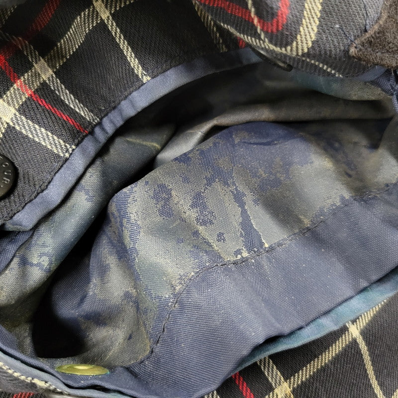 【現状渡し品】【メンズ】 Barbour バーブァー BORDER OILED JACKET ボーダー オイルドジャケット 英国製 アウター 144-250526-as-06-izu カラー：ブラック系 万代Net店