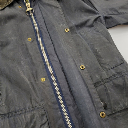【現状渡し品】【メンズ】 Barbour バーブァー BORDER OILED JACKET ボーダー オイルドジャケット 英国製 アウター 144-250526-as-06-izu カラー：ブラック系 万代Net店