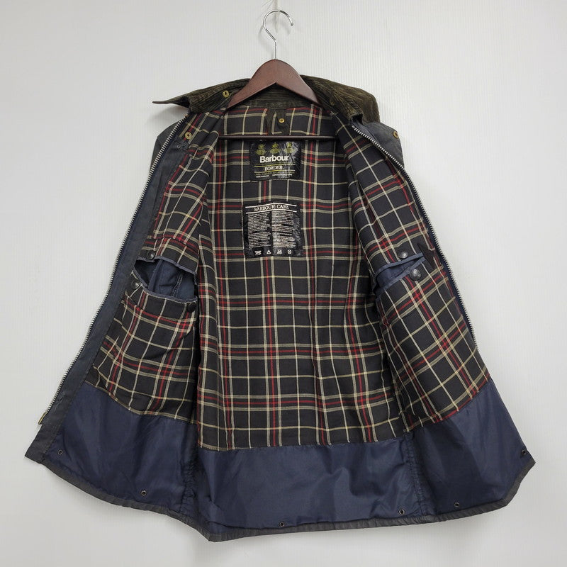 【現状渡し品】【メンズ】 Barbour バーブァー BORDER OILED JACKET ボーダー オイルドジャケット 英国製 アウター 144-250526-as-06-izu カラー：ブラック系 万代Net店