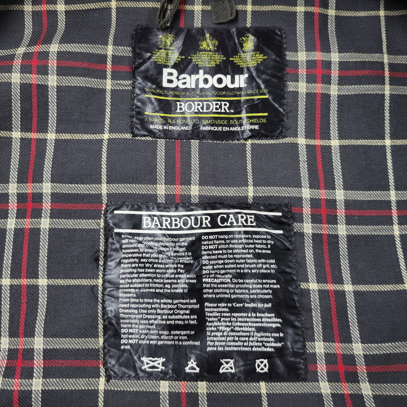 【現状渡し品】【メンズ】 Barbour バーブァー BORDER OILED JACKET ボーダー オイルドジャケット 英国製 アウター 144-250526-as-06-izu カラー：ブラック系 万代Net店