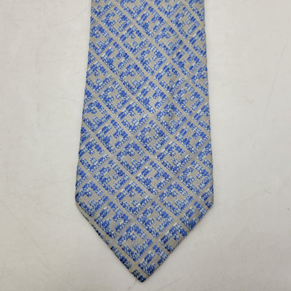 【中古品】【メンズ】 FENDI フェンディ SILK TIE シルク ネクタイ ズッカ柄 183-250529-as-34-izu カラー：ブルー×グレー 万代Net店