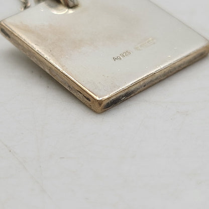 【中古品】【メンズ/レディース】 GUCCI グッチ AG925 TRADEMARK SQUARE PLATE SILVER NECKLACE トレードマーク スクエア プレート シルバー ネックレス アクセサリー 182-250526-as-19-izu カラー：シルバー 万代Net店