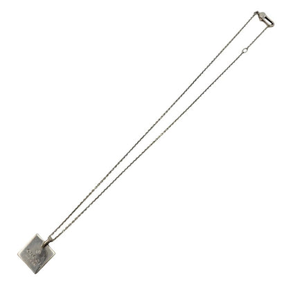 【中古品】【メンズ/レディース】 GUCCI グッチ AG925 TRADEMARK SQUARE PLATE SILVER NECKLACE トレードマーク スクエア プレート シルバー ネックレス アクセサリー 182-250526-as-19-izu カラー：シルバー 万代Net店