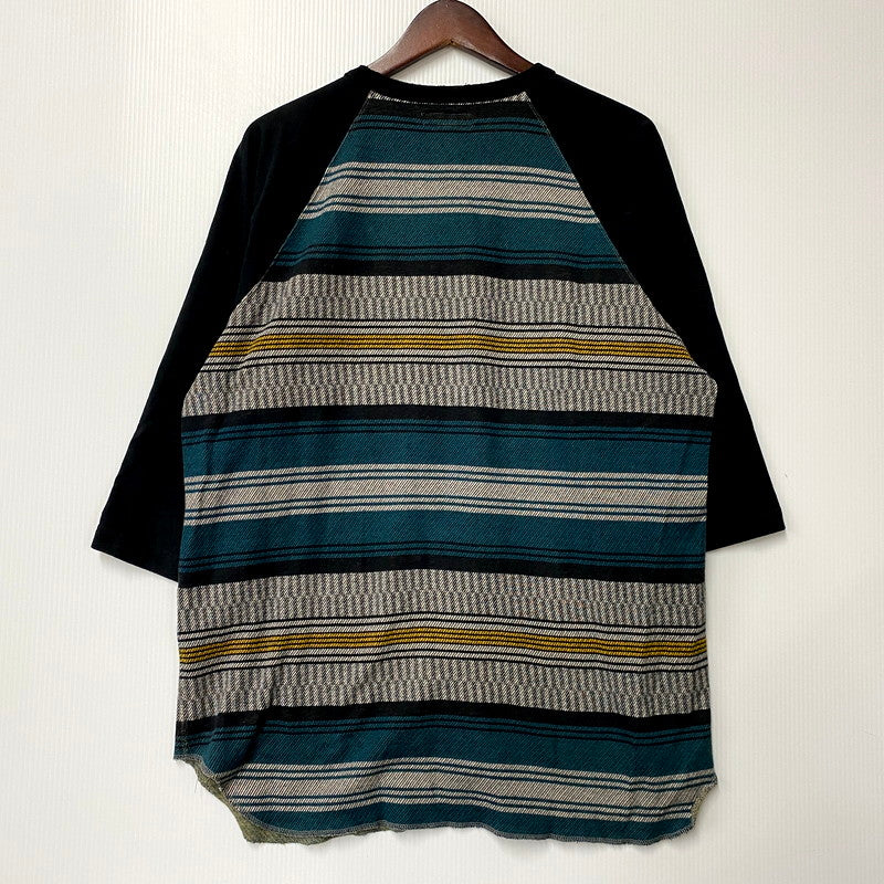 【中古品】【メンズ】 JACQUARD HENLEYNECK TEE ジャガード ヘンリーネック Tシャツ トップス 145-250601-as-26-izu サイズ：40 カラー：マルチカラー 万代Net店