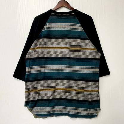 【中古品】【メンズ】 JACQUARD HENLEYNECK TEE ジャガード ヘンリーネック Tシャツ トップス 145-250601-as-26-izu サイズ：40 カラー：マルチカラー 万代Net店
