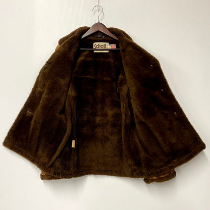 【中古品】【メンズ】 LEATHER MOUTON JACKET レザー ムートン ジャケット USA製 アウター 145-250527-as-14-izu サイズ：12 カラー：ブラウン 万代Net店