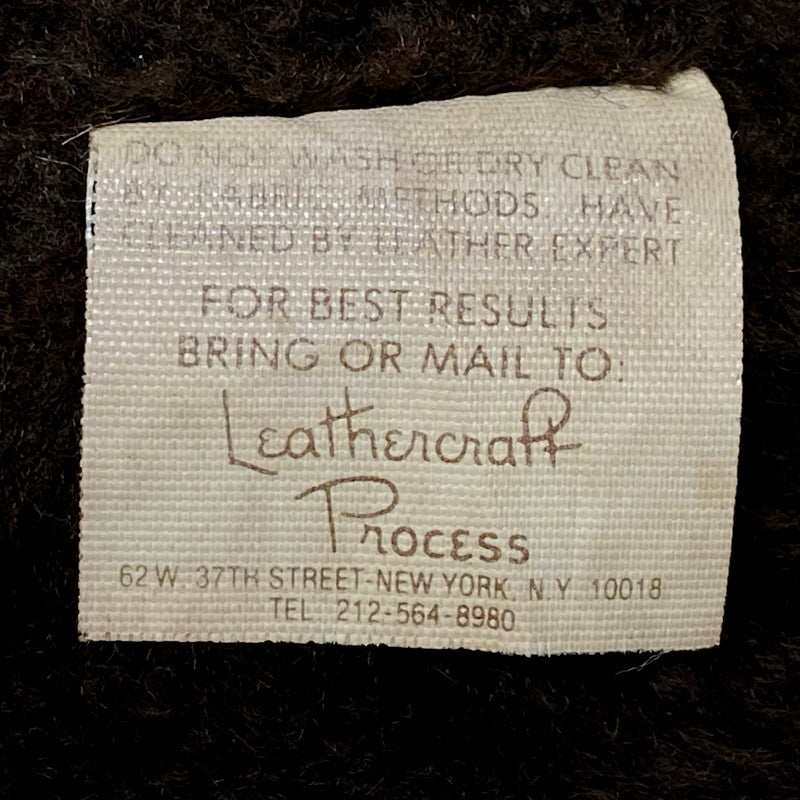 【中古品】【メンズ】 LEATHER MOUTON JACKET レザー ムートン ジャケット USA製 アウター 145-250527-as-14-izu サイズ：12 カラー：ブラウン 万代Net店