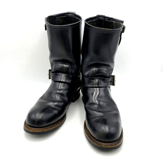 【中古品】【メンズ】 RED WING レッドウィング 2268 USA製 2004年製 刺繍羽タグ ENGINEER BOOTS エンジニアブーツ 靴 シューズ 164-250528-ma-08-izu サイズ：US10D カラー：BLACK 万代Net店