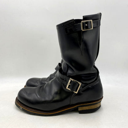 【中古品】【メンズ】 RED WING レッドウィング 2268 USA製 2004年製 刺繍羽タグ ENGINEER BOOTS エンジニアブーツ 靴 シューズ 164-250528-ma-08-izu サイズ：US10D カラー：BLACK 万代Net店