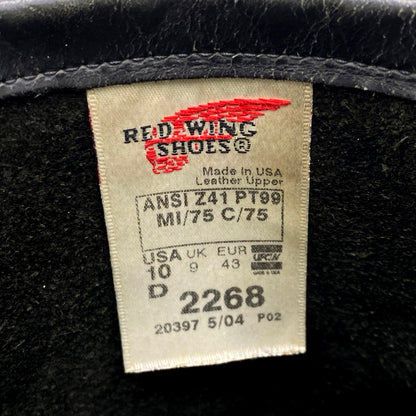 【中古品】【メンズ】 RED WING レッドウィング 2268 USA製 2004年製 刺繍羽タグ ENGINEER BOOTS エンジニアブーツ 靴 シューズ 164-250528-ma-08-izu サイズ：US10D カラー：BLACK 万代Net店