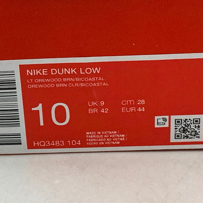 【中古美品】【メンズ】 NIKE ナイキ HQ3483-104 DUNK LOW ダンク ロー 靴 スニーカー シューズ 160-250529-ma-23-izu サイズ：28cm カラー：OREWOOD BROWN/BLACK/BICOASTAL 万代Net店