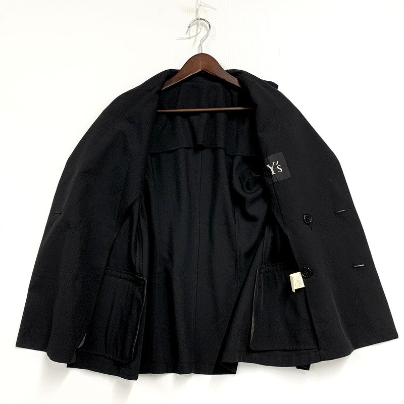 【中古品】【レディース】 Y's ワイズ YU-J71-101 DOUBLE TAILORED JACKET ダブルテーラードジャケット アウター 長袖 168-250529-ma-07-izu サイズ：不明 カラー：BLACK 万代Net店
