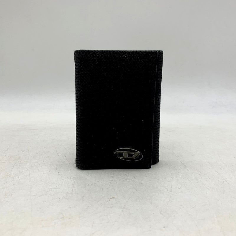 【中古品】【メンズ/レディース】 DIESEL ディーゼル X09366 D PLAQUE LOGO KEY CASE Dプラーク ロゴ キーケース 208-250609-ya-04-izu カラー：ブラック 万代Net店