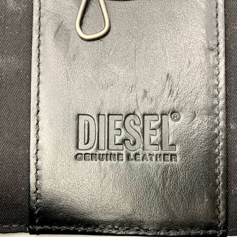 【中古品】【メンズ/レディース】 DIESEL ディーゼル X09366 D PLAQUE LOGO KEY CASE Dプラーク ロゴ キーケース 208-250609-ya-04-izu カラー：ブラック 万代Net店
