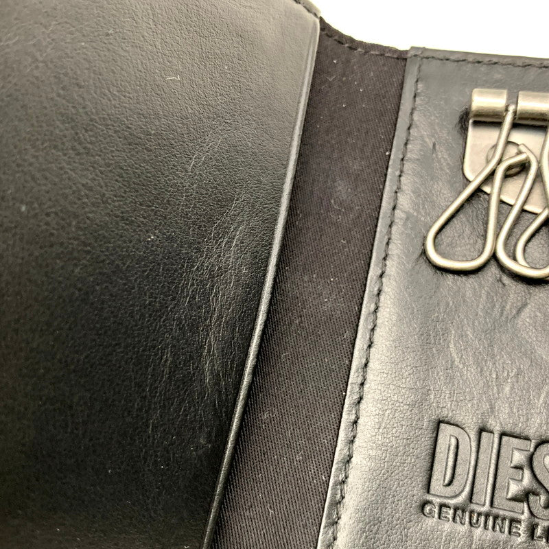 【中古品】【メンズ/レディース】 DIESEL ディーゼル X09366 D PLAQUE LOGO KEY CASE Dプラーク ロゴ キーケース 208-250609-ya-04-izu カラー：ブラック 万代Net店