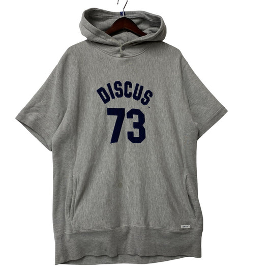 【中古品】【メンズ】 DISCUS ディスカス R2615-266 DISCUS 73 SS HOODED SWEATSHIRT ディスカス 73 ショートスリーブフーデッドスウェットシャツ トップス パーカー 半袖 146-250728-ma-17-izu サイズ：L カラー：グレー 万代Net店