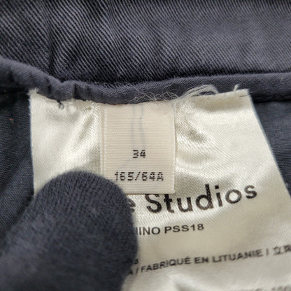 【中古品】【メンズ】 ACNE STUDIOS アクネストゥディオズ 10M176 MADYA CO CHINO PSS18 チノ パンツ ズボン ボトムス 152-250603-ma-19-izu サイズ：34 カラー：NAVY 万代Net店