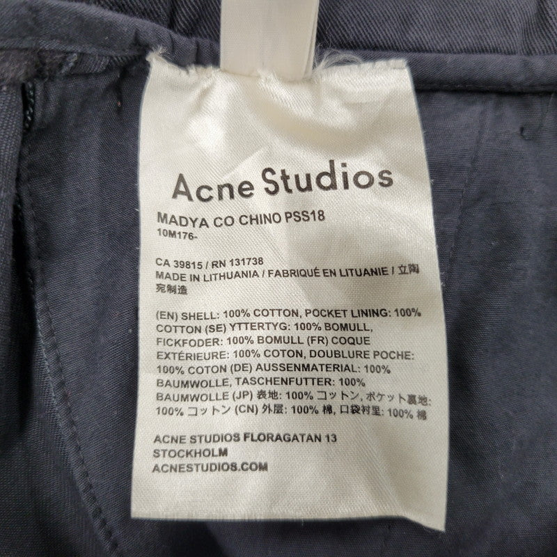 【中古品】【メンズ】 ACNE STUDIOS アクネストゥディオズ 10M176 MADYA CO CHINO PSS18 チノ パンツ ズボン ボトムス 152-250603-ma-19-izu サイズ：34 カラー：NAVY 万代Net店