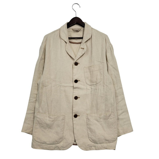 【中古品】【メンズ】 CAPALBIO カパルビオ イタリア製 5B LINEN JACKET 5ボタン リネンジャケット アウター長袖 141-250530-ma-16-izu サイズ：48 カラー：ベージュ 万代Net店